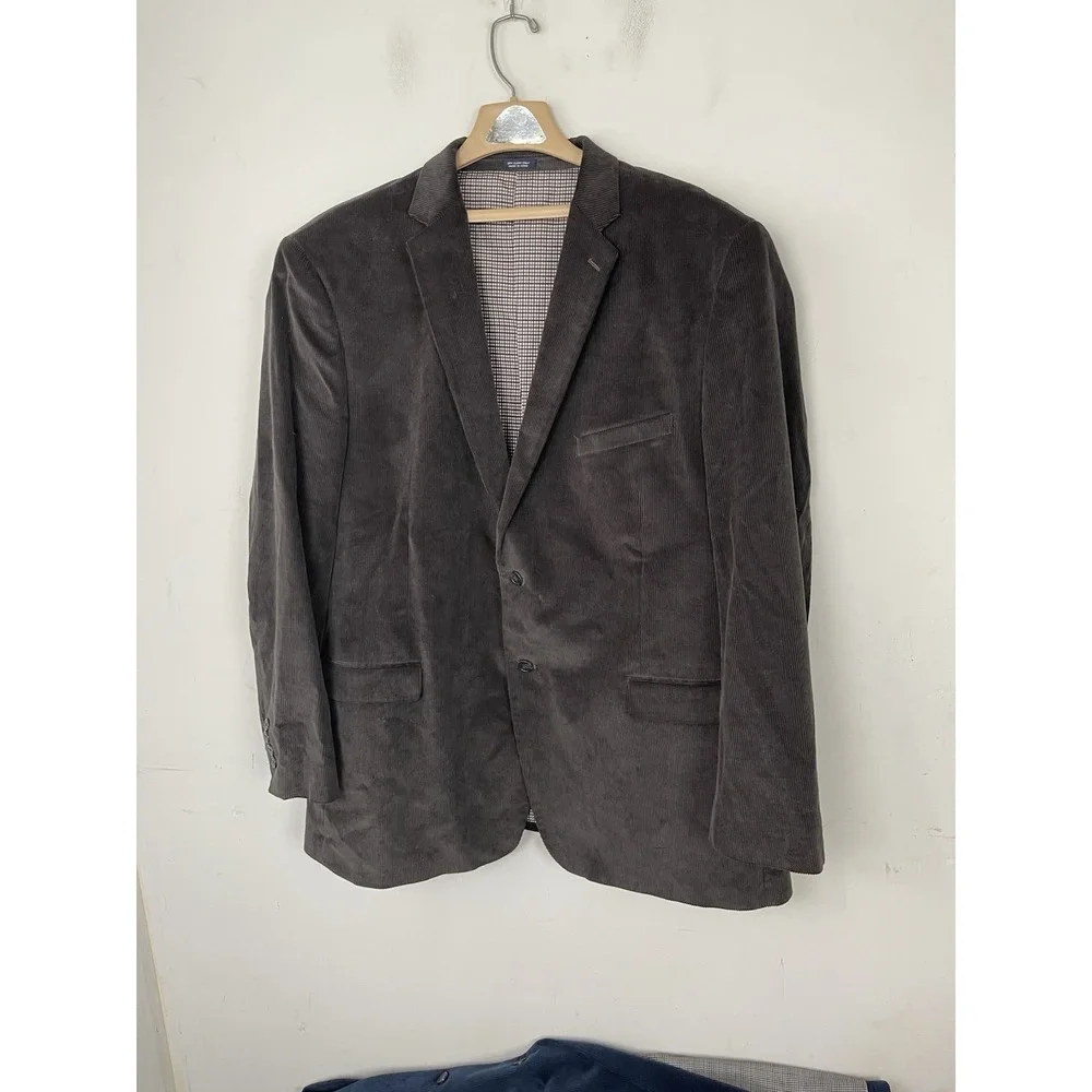 Saddlebred Mens Blazer 52 Brown Corduroy‎ Sport Coat Rustic Fall Country Evening